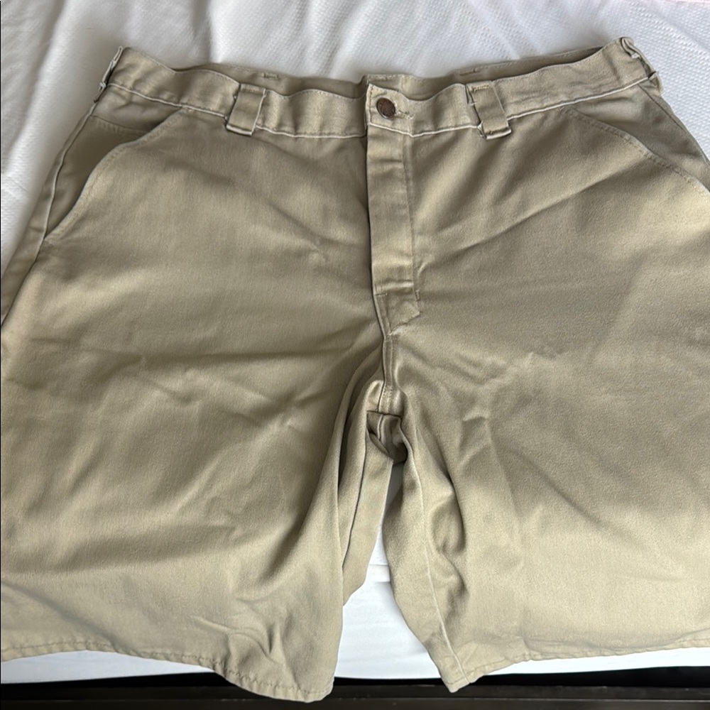 Dickies Tan Flat Front Shorts Casual Style